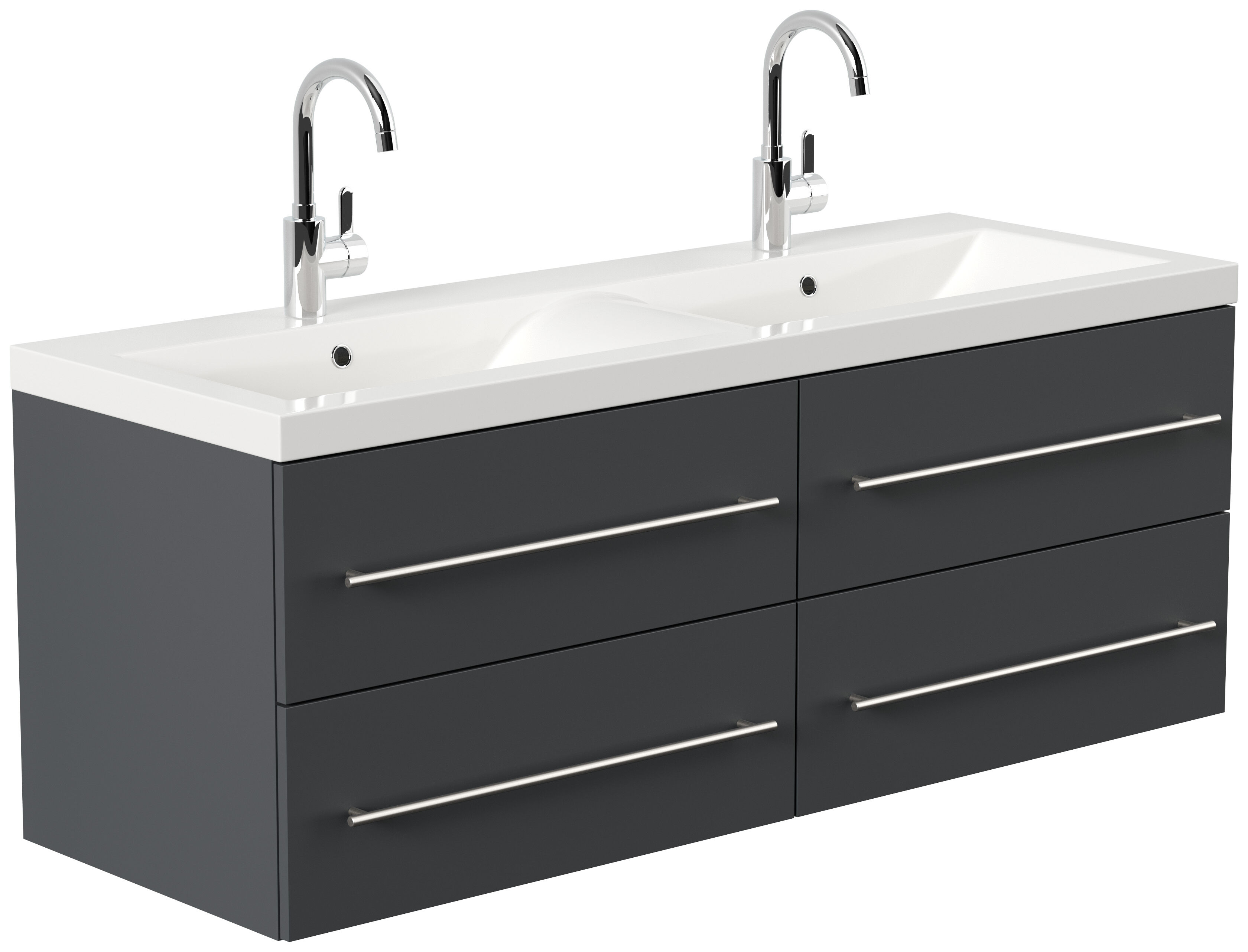 Badmöbelset Persepolis XL 4-teilig Spiegelschrank 2x Hochschrank eiche gold