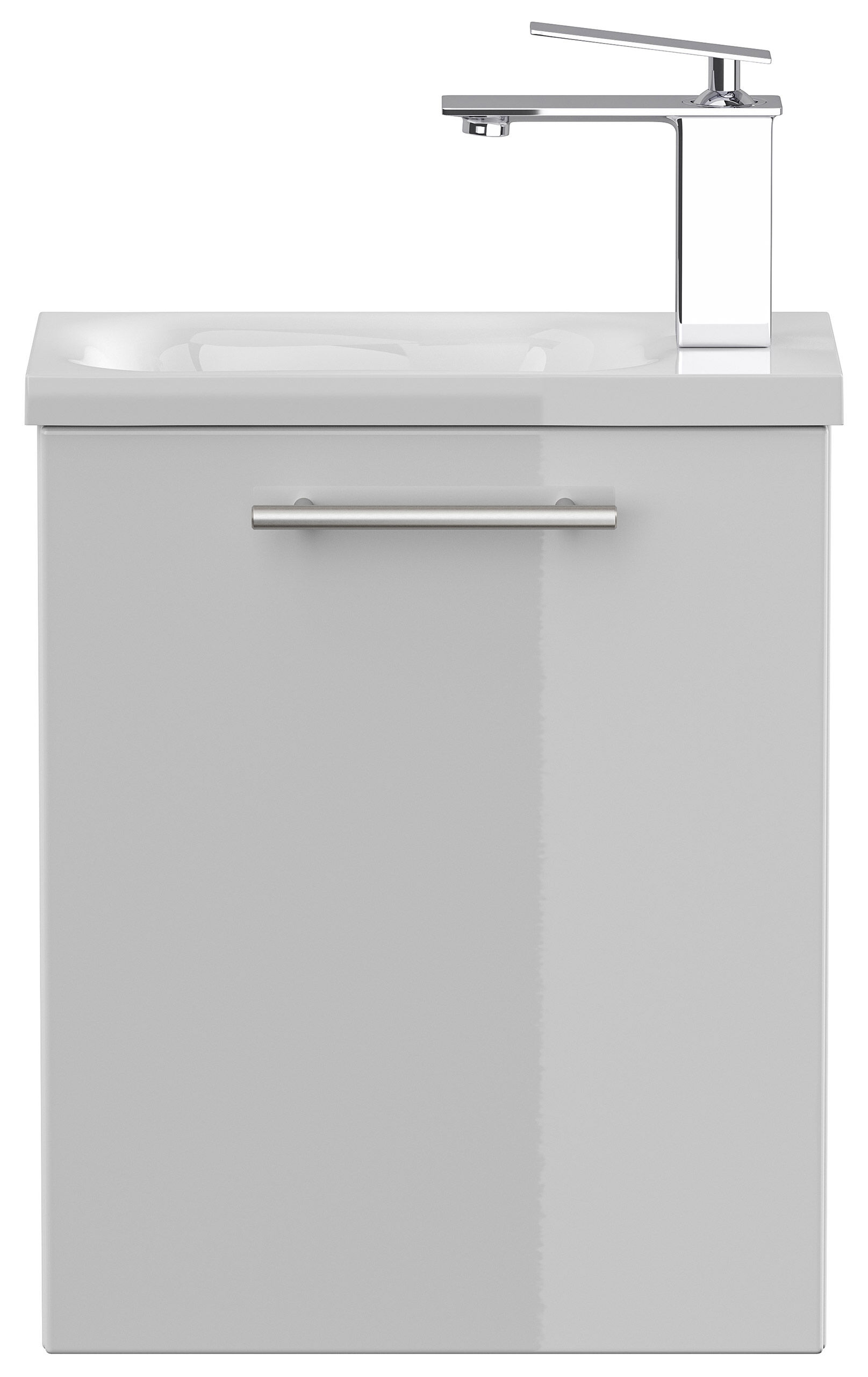 Gäste WC Badmöbel Pico Slimline 40cm SoftClose weiß hochglanz