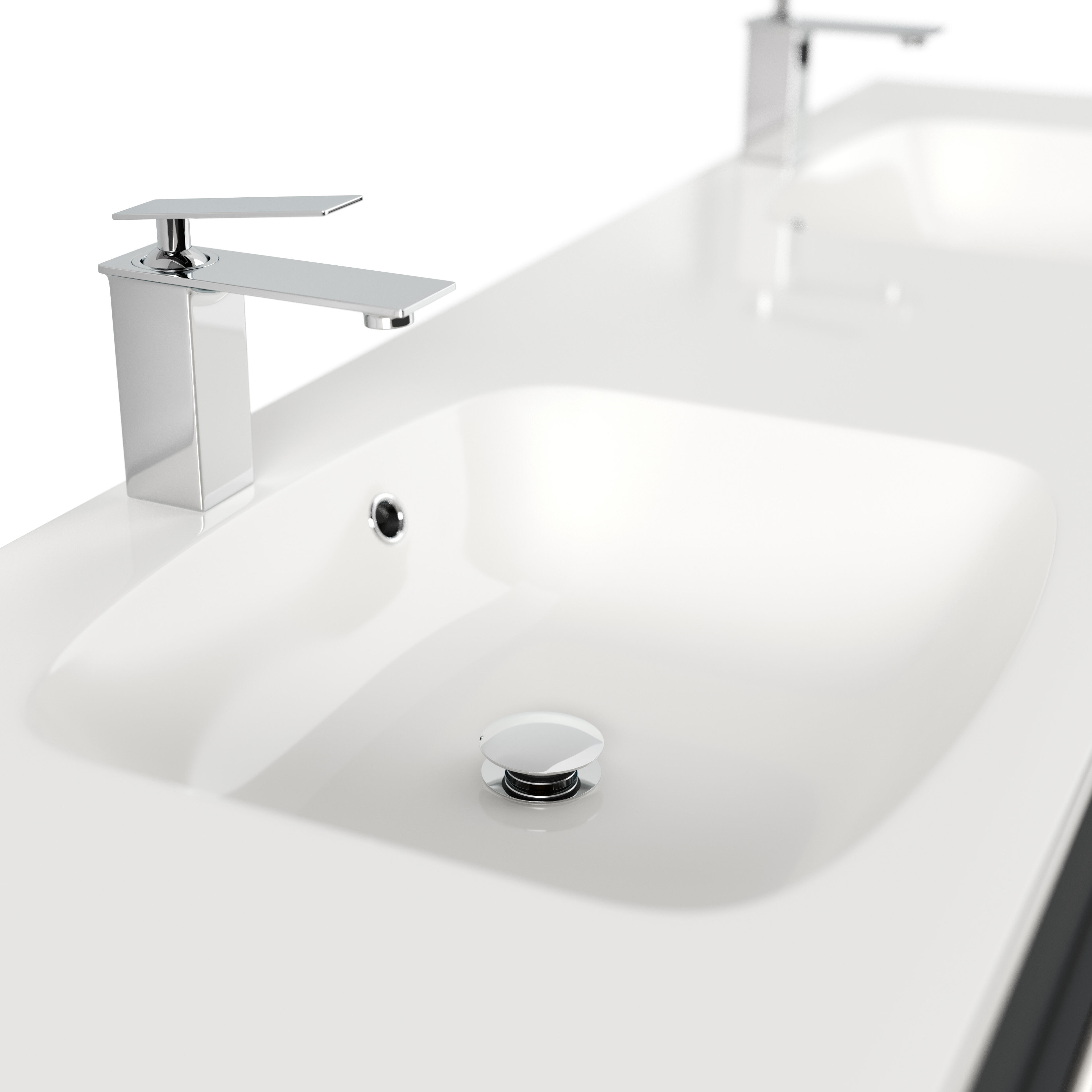 Badmöbel Colossos 180 SoftClose weiss hochglanz