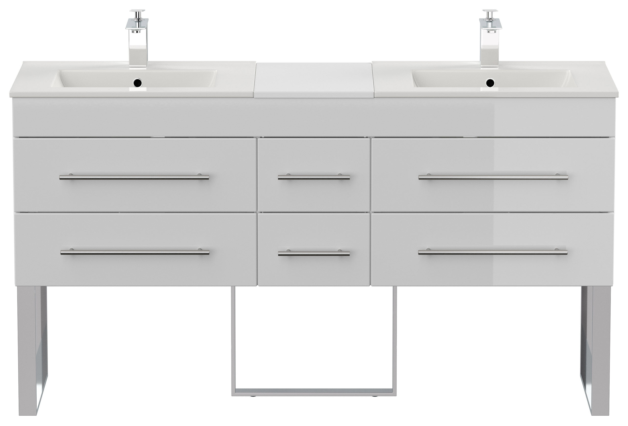 Stand Badmöbel Roma XL SoftClose weiss hochglanz