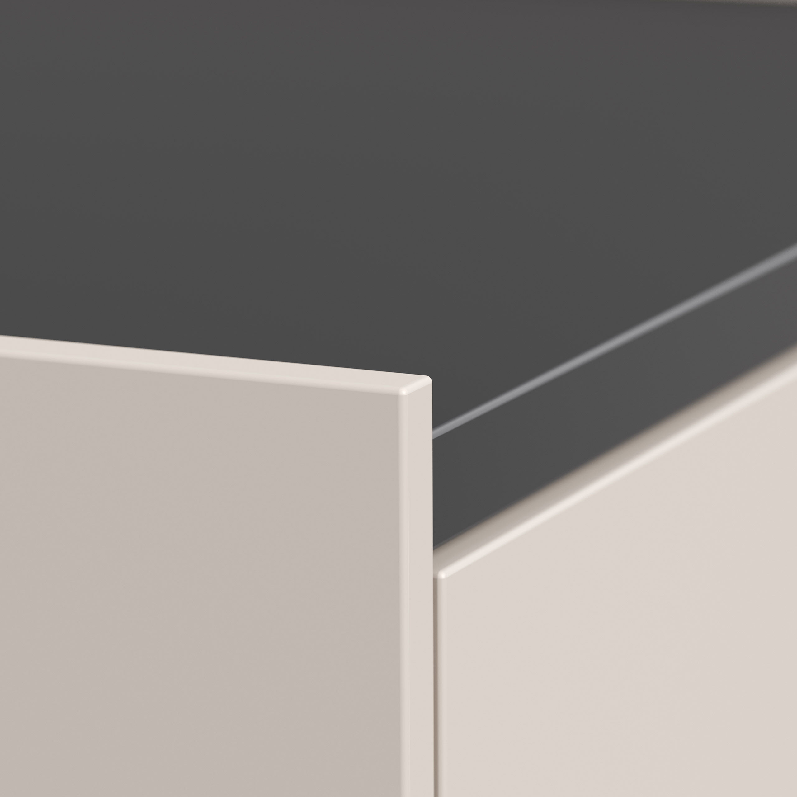 Design Nachttisch Kommode Artem 60cm, 2 Softeinzüge lackiert Weiß Hgl