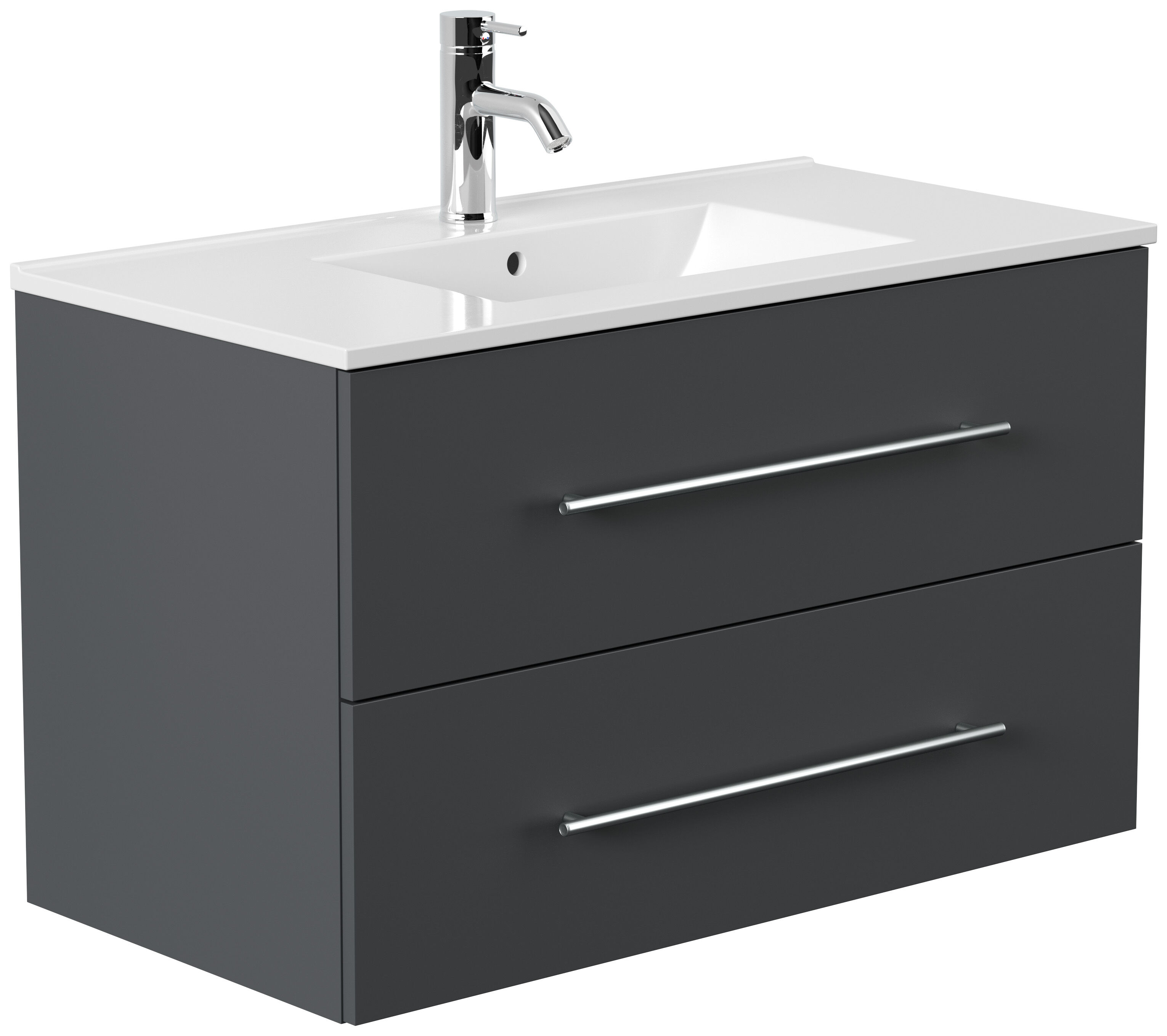 Badmöbel Set Firenze 90 3tlg. LED Spiegel und Seitenschrank eiche gold