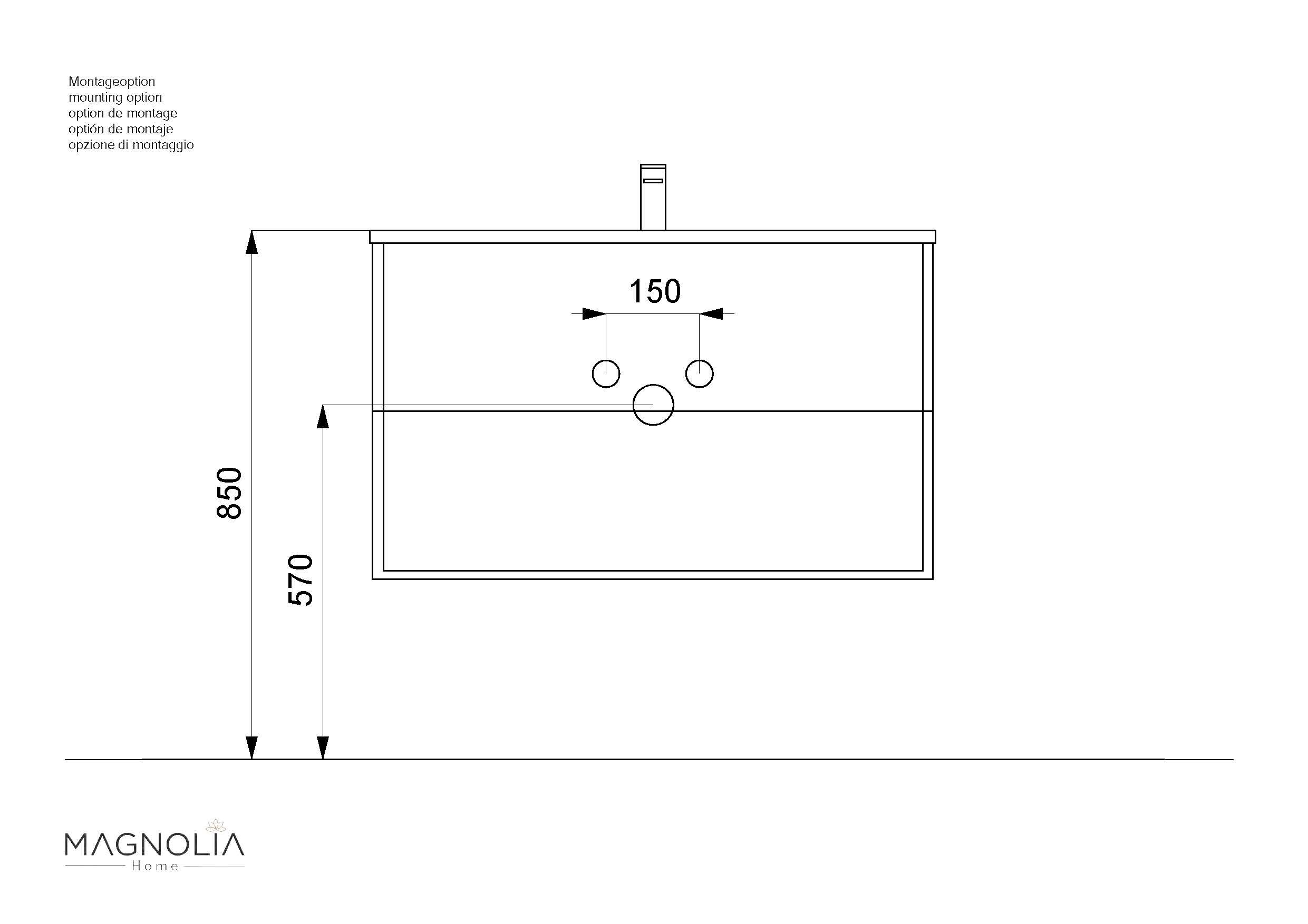 Badmöbel Set Firenze 90 3tlg. LED Spiegel und Hochschrank grafit