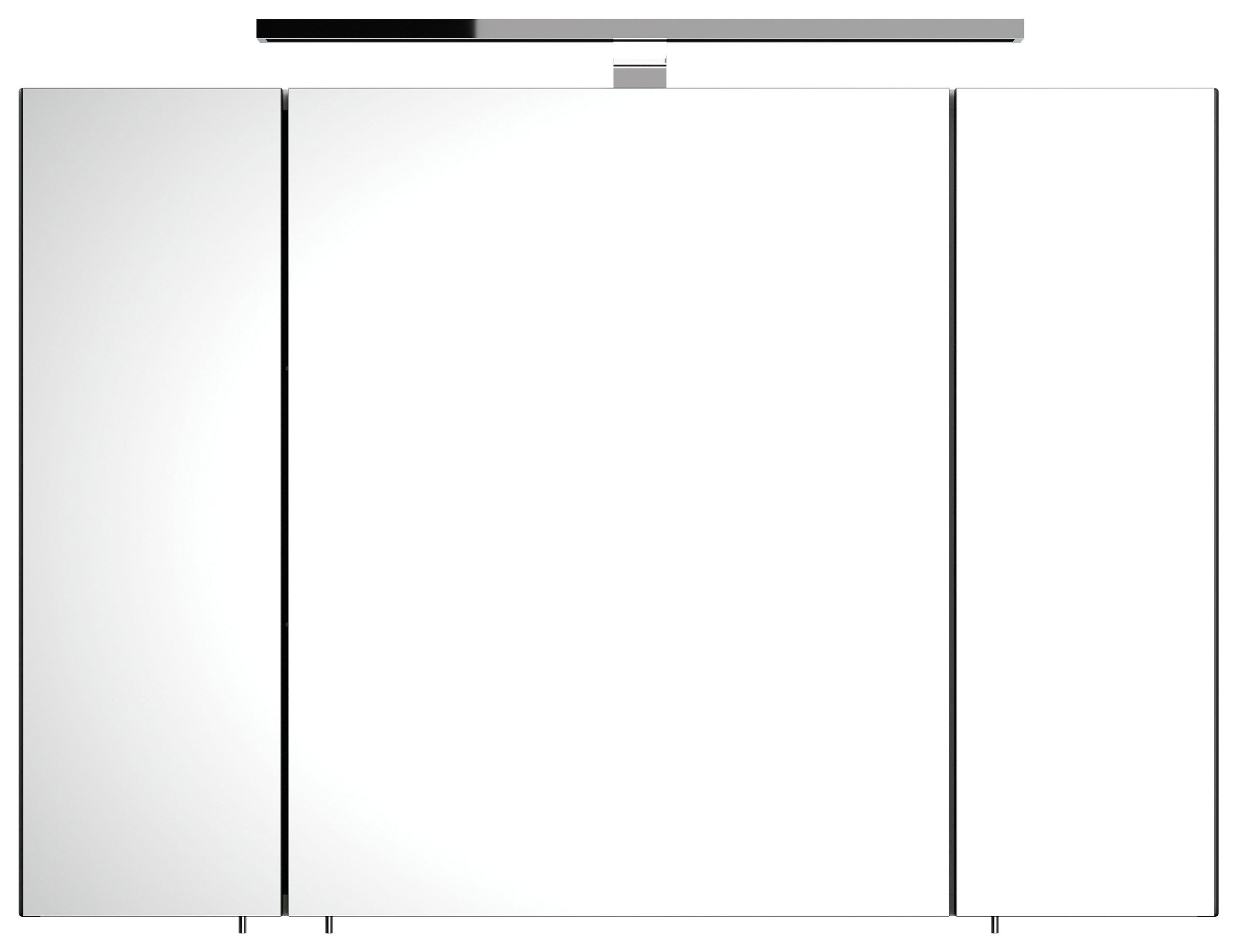 Spiegelschrank 90cm inkl. Design LED-Lampe und Glasböden eiche hell