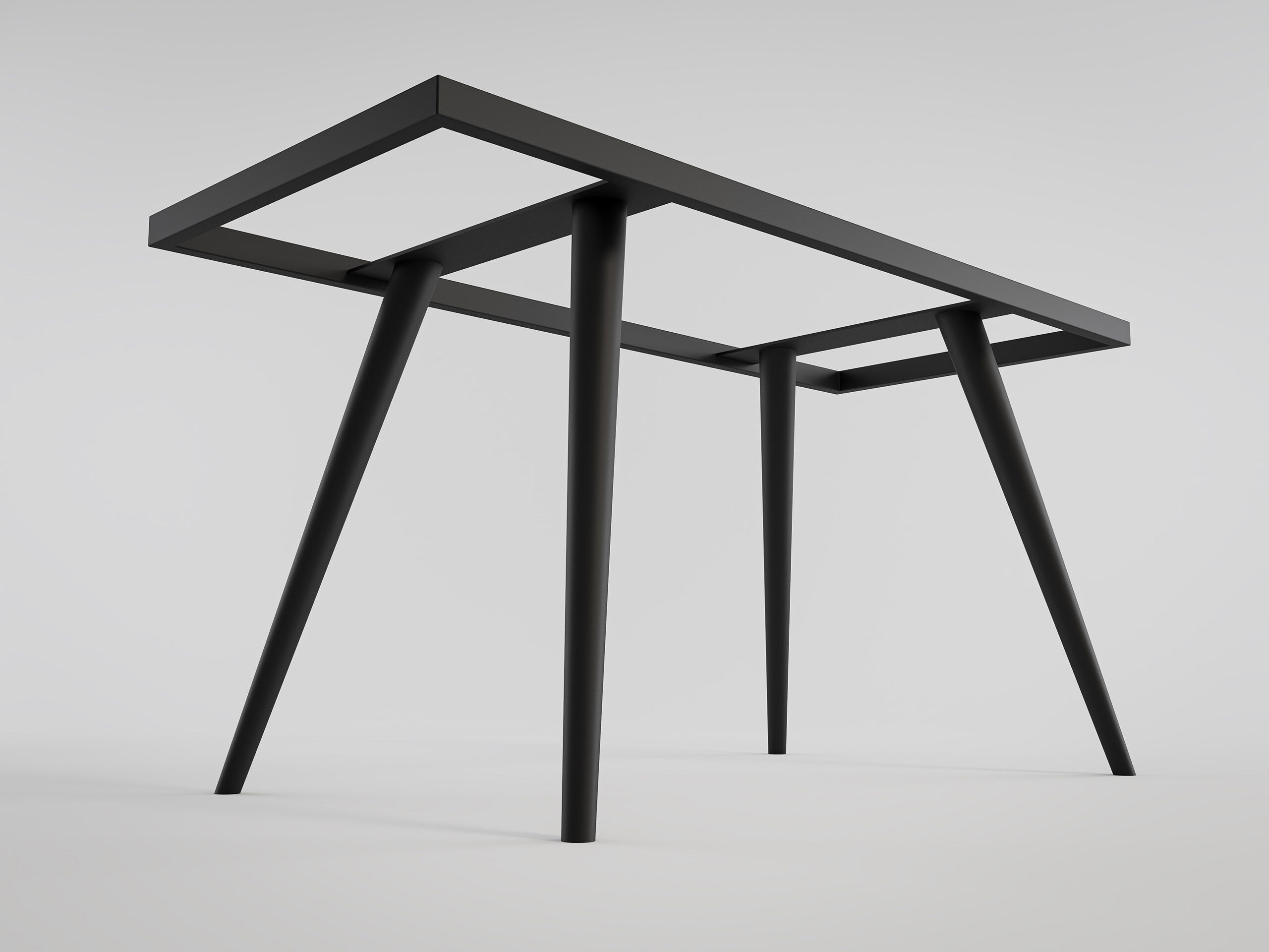 Designer Tischgestell Riga DIY Esszimmer Tischgestell aus Metall schwarz