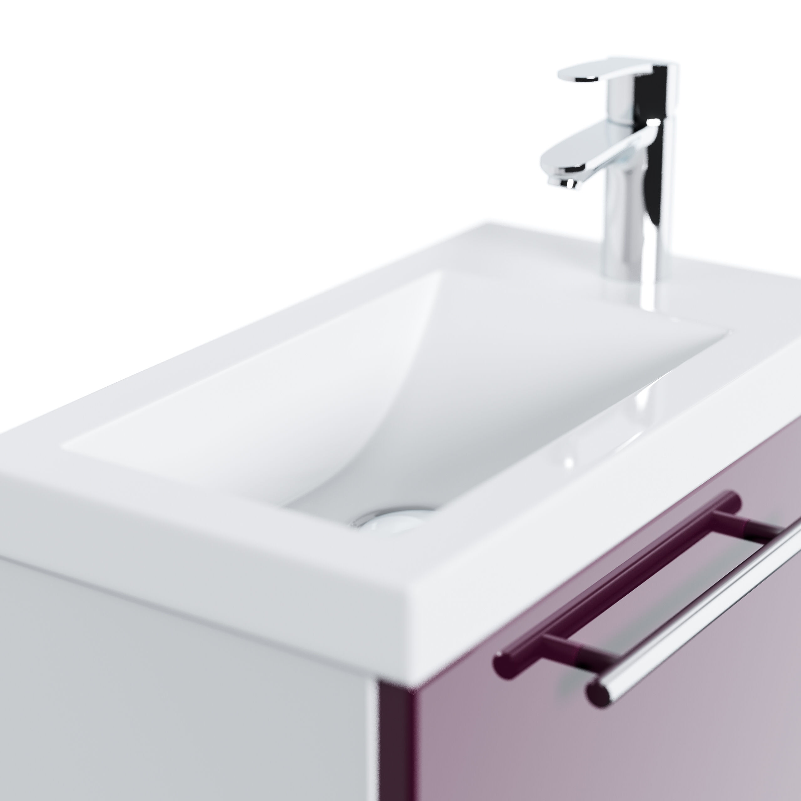 Badmöbel Salona 50 cm Weiss / Grafit