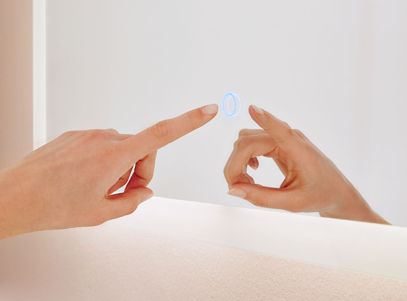 Badmöbel Set Taifun 2tlg. 70cm mit LED Spiegel weiß Hgl